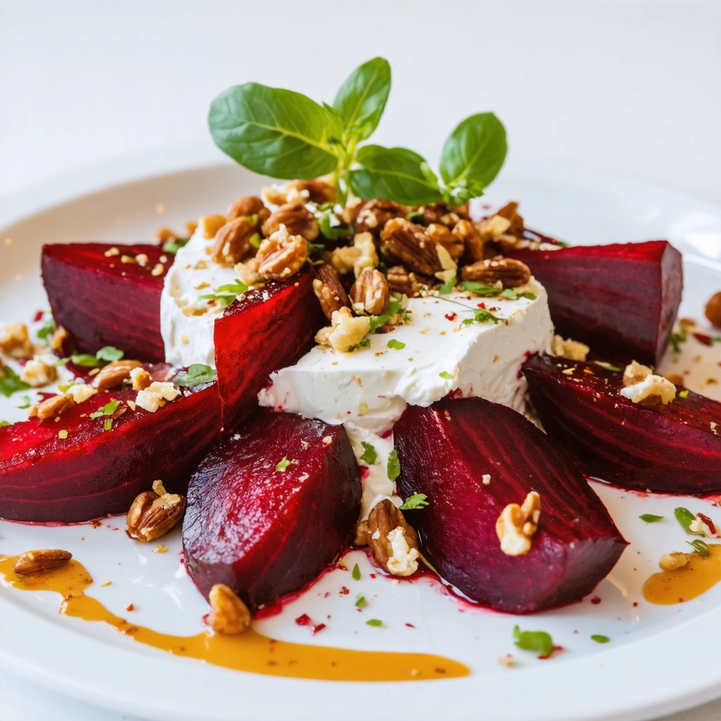 Rödbetor med chèvre