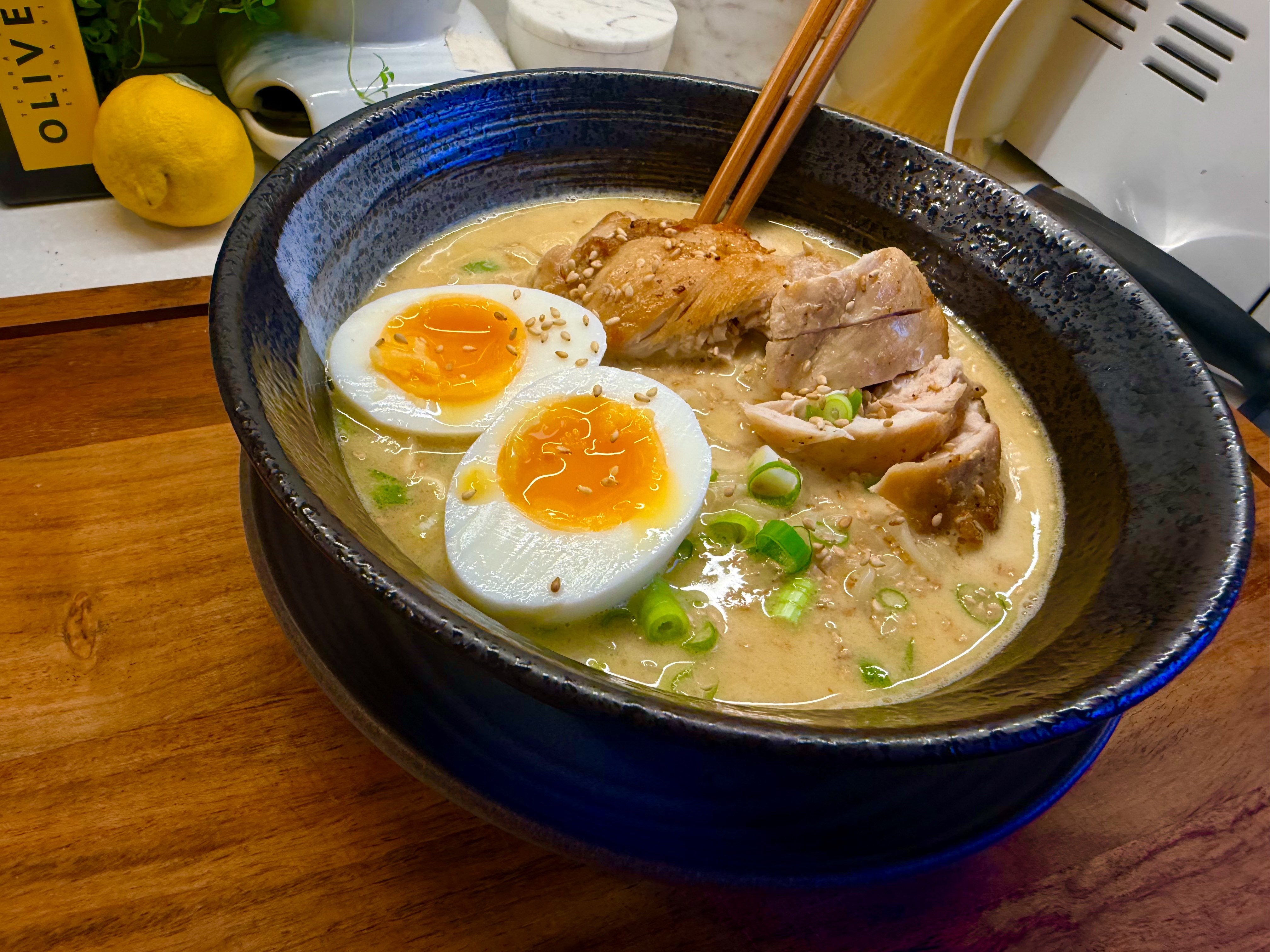 Krämig miso ramen med kyckling