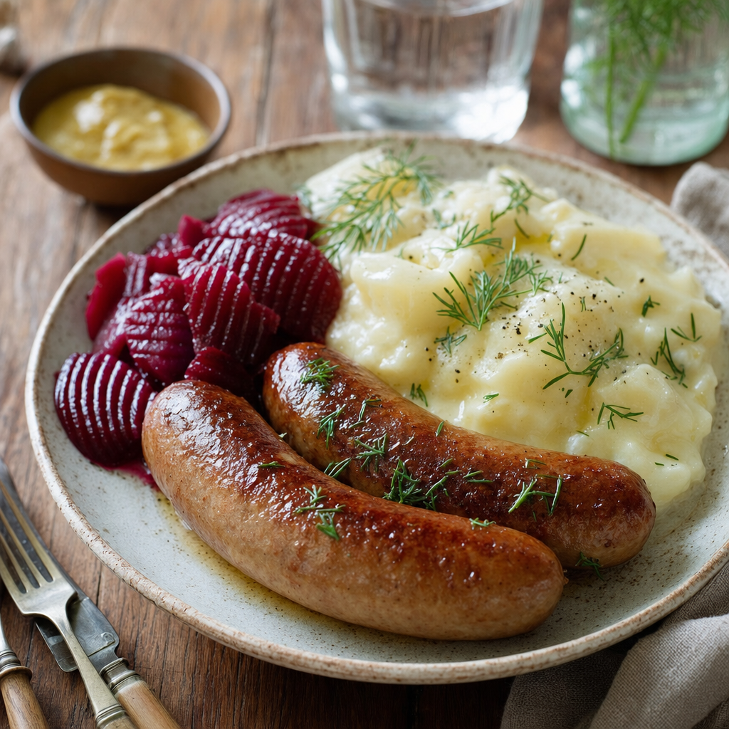 Isterband med stuvad potatis