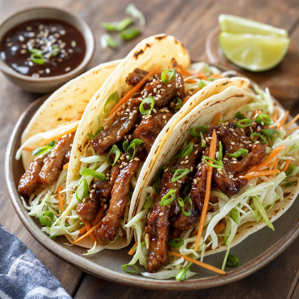 Moo shu pork tacos